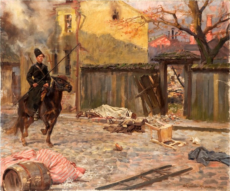 The Raid (Pogrom) à Wojciech Kossak
