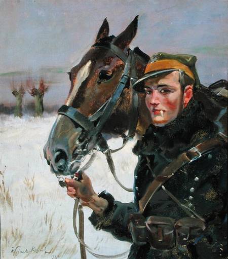 Soldier with a Horse à Wojciech Kossak
