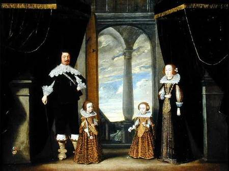 Portrait of a Nobleman, his Wife and their Two Daughters à Wolfgang Heimbach