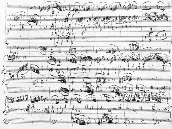 Trio in G major for violin, harpsichord and violoncello (K 496) 1786 (11th page) à Wolfgang Amadeus Mozart