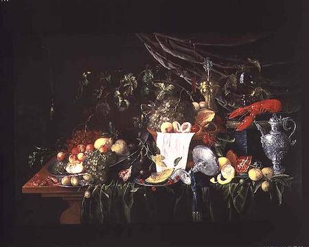 Still Life with Fruit and a Lobster à Wouter Mertens