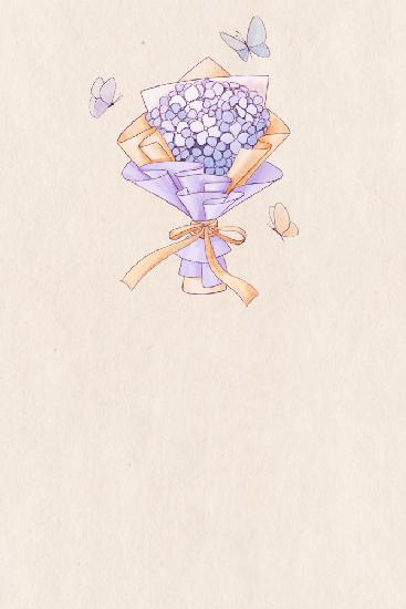 Hydrangea purple flower