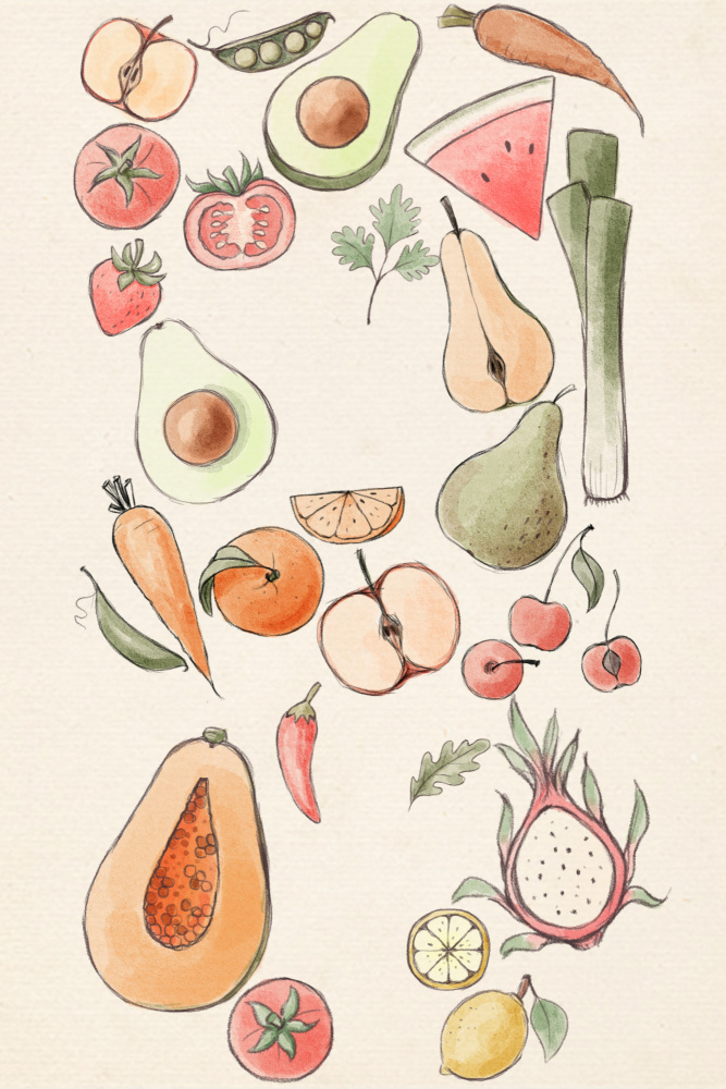Tropical Vegetable illustration à Xuan Thai
