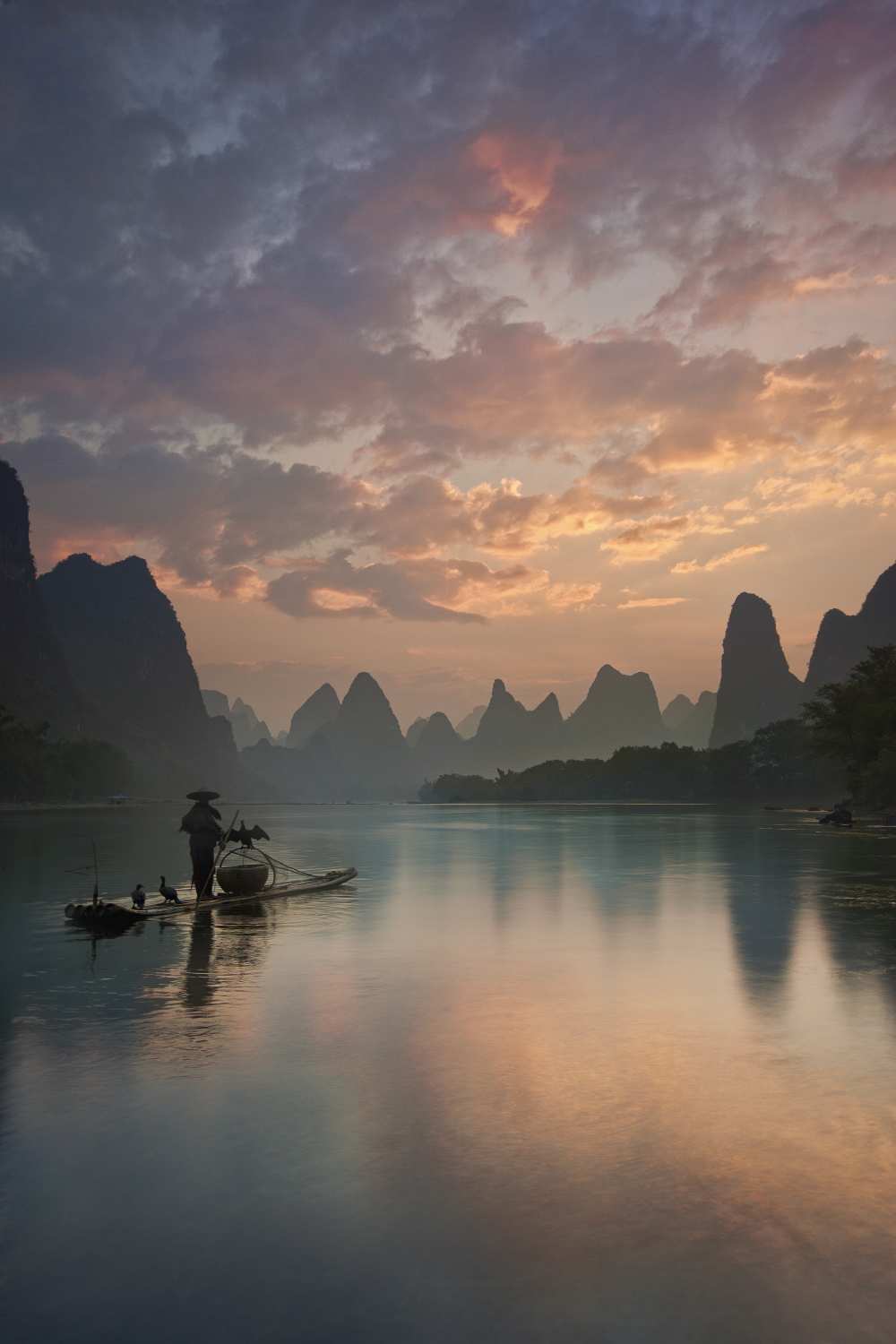 Li River Sunrise à Yan Zhang