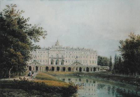 View of the Great Palace of Strelna near St. Petersburg à Yegor Yegorovich Meier