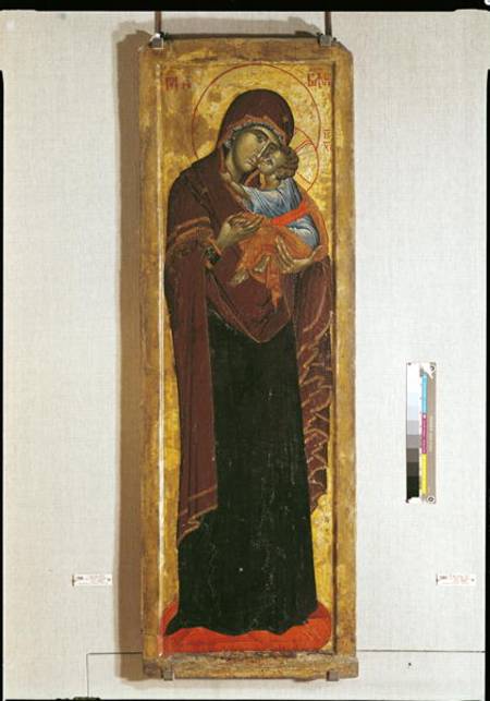 Icon known as the 'Virgin of Tsar Dushan' à École yougoslave
