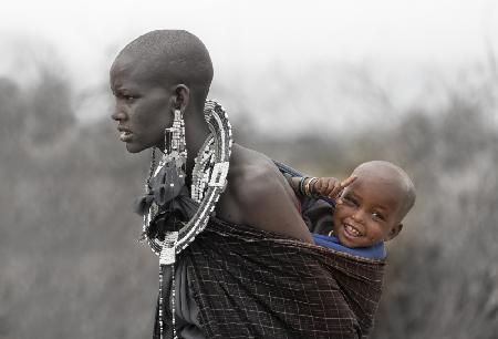 Maasai Mother and Son