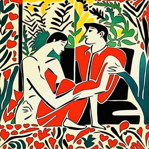 Liebespaar, Motiv 2-Matisse inspired à zamart