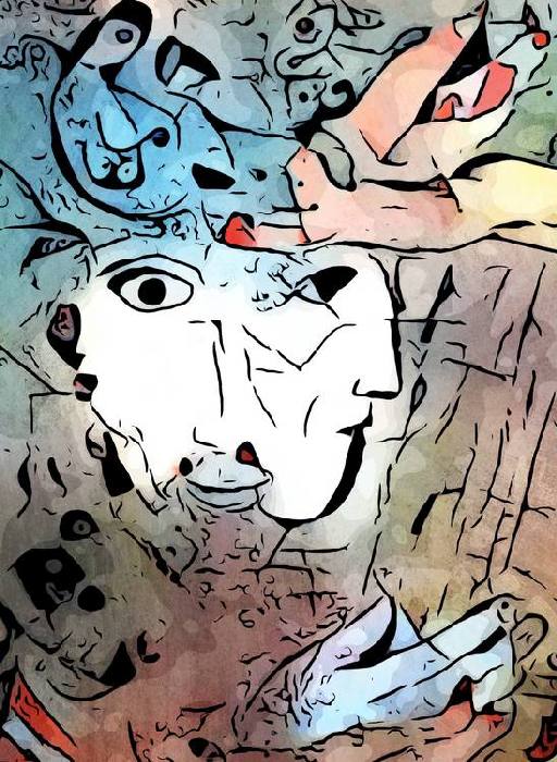 Miro trifft Chagall (David und Bathseba) à zamart