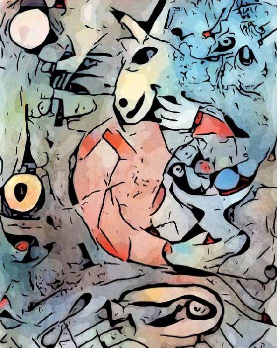 Miro trifft Chagall (La veste rouge) à zamart