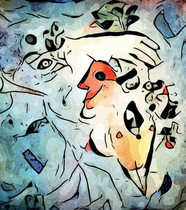 Miro trifft Chagall (Le ciel bleu) à zamart