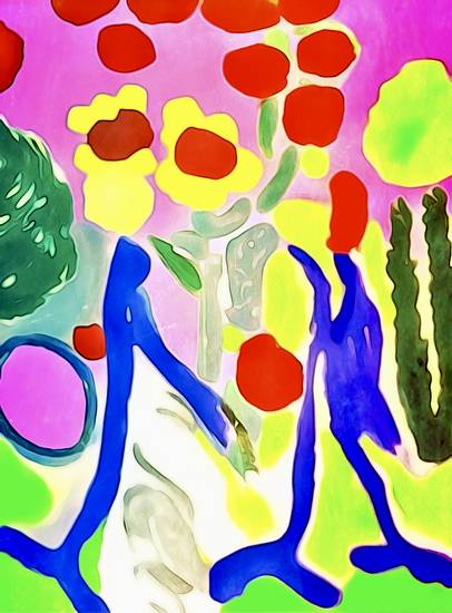 Im Blumengarten, Motiv 4 - Matisse inspired