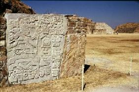 Wall carved with hieroglyphics (stone)