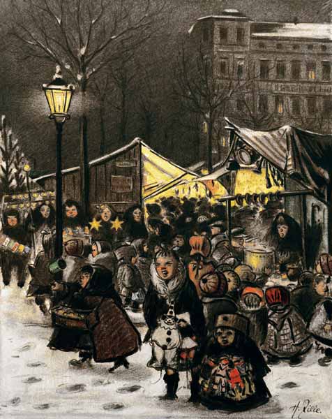 H.Zille, Weihnachtsmarkt am Arkonaplatz à Heinrich Zille